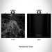 Rendered View of Paducah Kentucky Map Engraving on 6oz Stainless Steel Flask in Black
