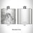 Rendered View of Paducah Kentucky Map Engraving on 6oz Stainless Steel Flask