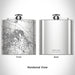 Rendered View of Paducah Kentucky Map Engraving on 6oz Stainless Steel Flask