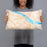Person holding 20x12 Custom Paducah Kentucky Map Throw Pillow in Watercolor