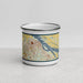 Front View Custom Paducah Kentucky Map Enamel Mug in Woodblock