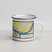 Right View Custom Paducah Kentucky Map Enamel Mug in Woodblock