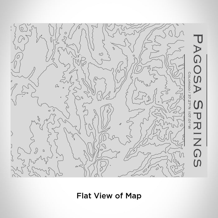 Rendered View of Pagosa Springs Colorado Map Engraving on 20oz Stainless Steel Insulated Bottle with Bamboo Top