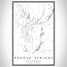 Pagosa Springs Colorado Map Print Portrait Orientation in Classic Style With Shaded Background