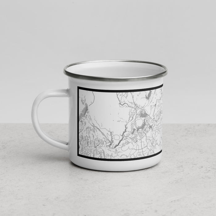 Left View Custom Pagosa Springs Colorado Map Enamel Mug in Classic