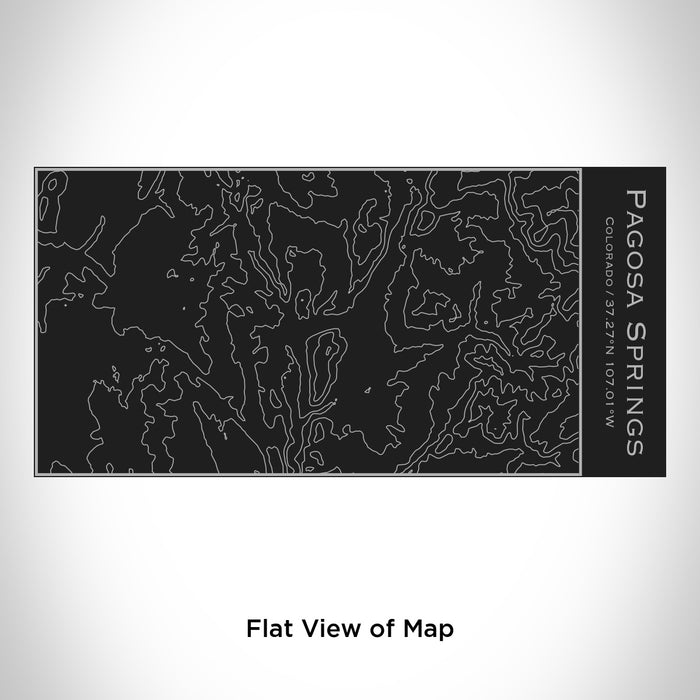 Rendered View of Pagosa Springs Colorado Map Engraving on 17oz Stainless Steel Insulated Cola Bottle in Black
