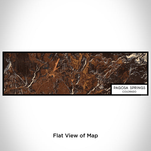 Flat View of Map Custom Pagosa Springs Colorado Map Enamel Mug in Ember