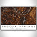 Pagosa Springs Colorado Map Print Landscape Orientation in Ember Style With Shaded Background