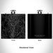 Rendered View of Pagosa Springs Colorado Map Engraving on 6oz Stainless Steel Flask in Black
