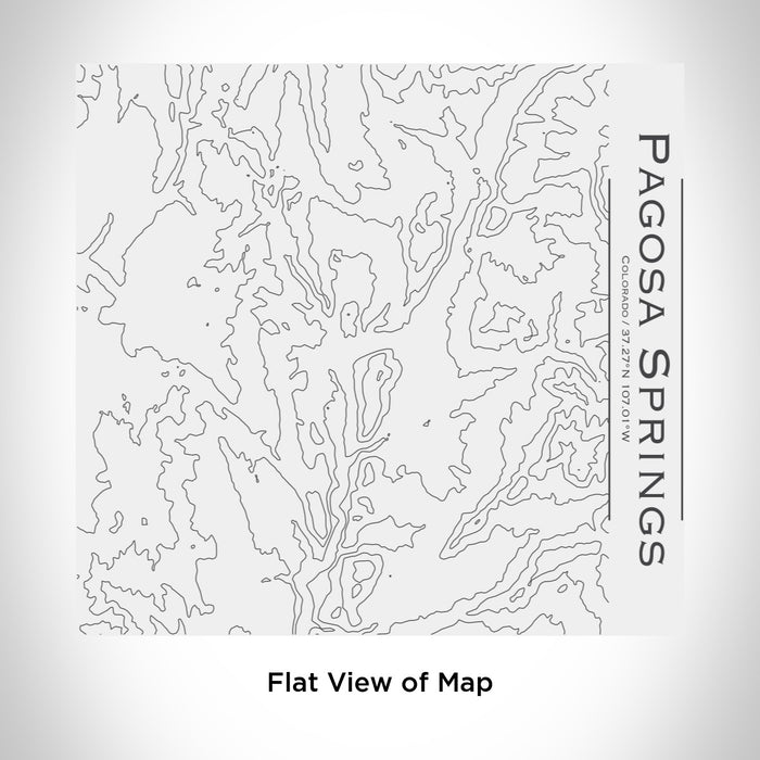 Rendered View of Pagosa Springs Colorado Map Engraving on 17oz Stainless Steel Insulated Tumbler in White