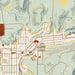 Pagosa Springs Colorado Map Print in Woodblock Style Zoomed In Close Up Showing Details