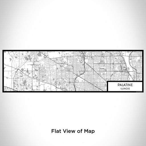 Flat View of Map Custom Palatine Illinois Map Enamel Mug in Classic