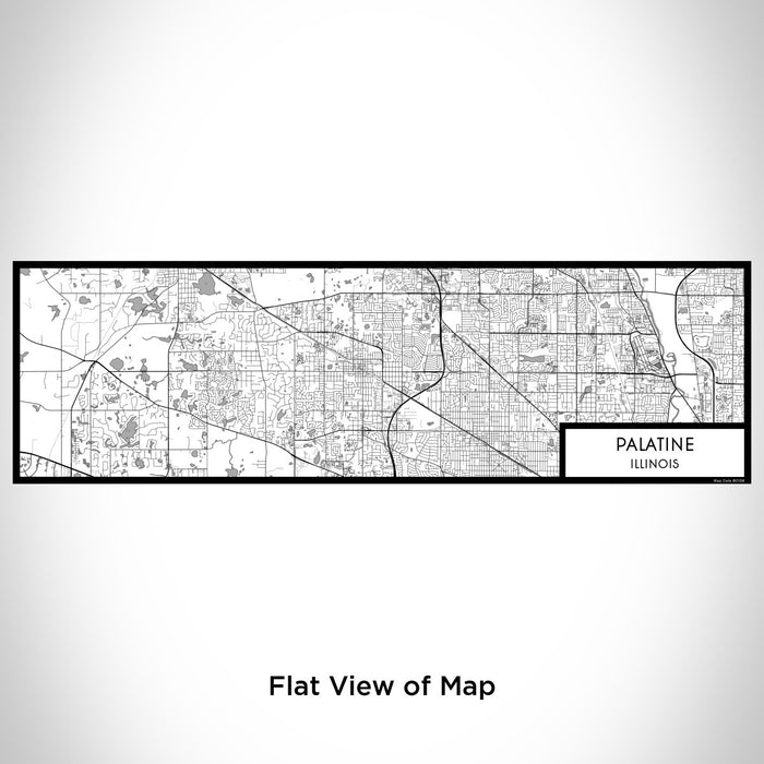 Flat View of Map Custom Palatine Illinois Map Enamel Mug in Classic