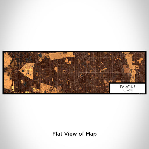 Flat View of Map Custom Palatine Illinois Map Enamel Mug in Ember