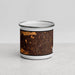 Front View Custom Palatine Illinois Map Enamel Mug in Ember