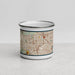 Front View Custom Palatine Illinois Map Enamel Mug in Woodblock