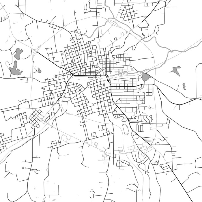 Palestine Texas Map Print in Classic Style Zoomed In Close Up Showing Details