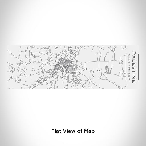 Rendered View of Palestine Texas Map Engraving on 10oz Stainless Steel Insulated Cup with Sliding Lid in White