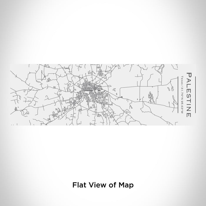 Rendered View of Palestine Texas Map Engraving on 10oz Stainless Steel Insulated Cup with Sliding Lid in White