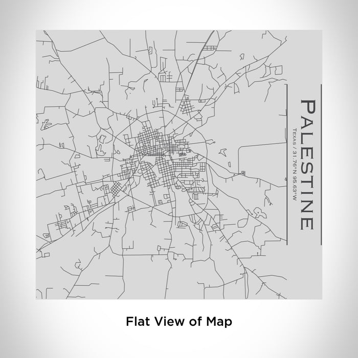 Rendered View of Palestine Texas Map Engraving on 17oz Stainless Steel Insulated Tumbler