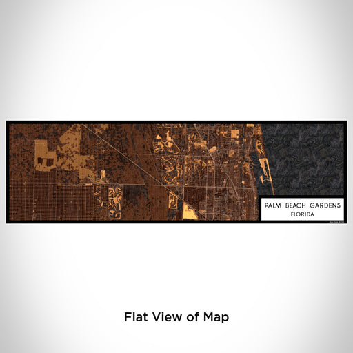 Flat View of Map Custom Palm Beach Gardens Florida Map Enamel Mug in Ember