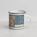 Right View Custom Palm Beach Gardens Florida Map Enamel Mug in Woodblock