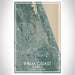 Palm Coast Florida Map Print Portrait Orientation in Afternoon Style With Shaded Background
