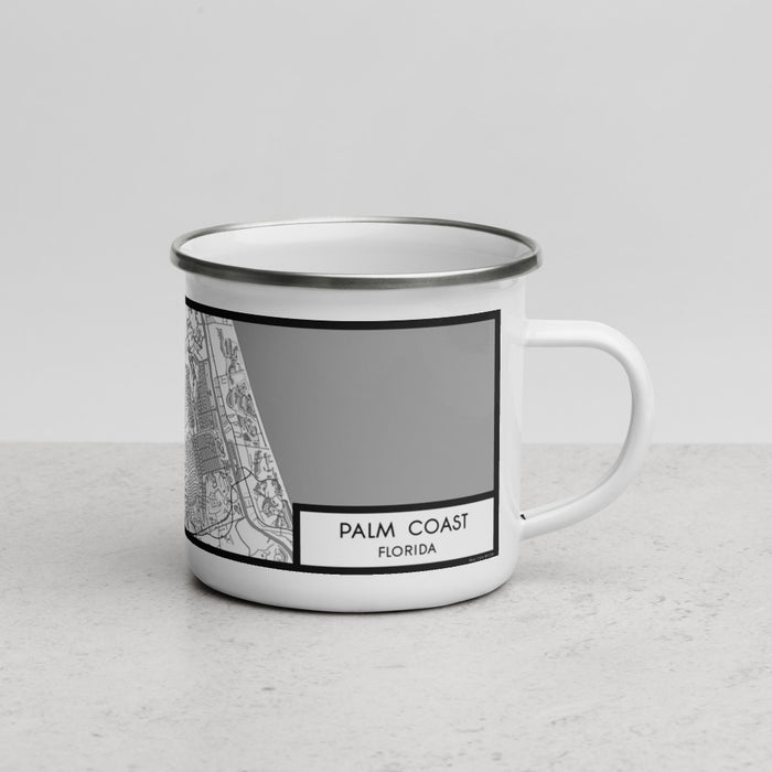 Right View Custom Palm Coast Florida Map Enamel Mug in Classic