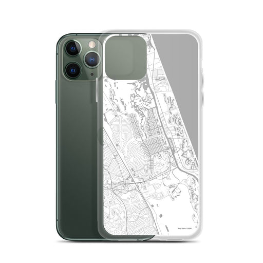 Custom Palm Coast Florida Map Phone Case in Classic on Table with Laptop and Plant