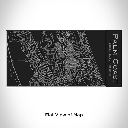 Rendered View of Palm Coast Florida Map Engraving on 17oz Stainless Steel Insulated Cola Bottle in Black
