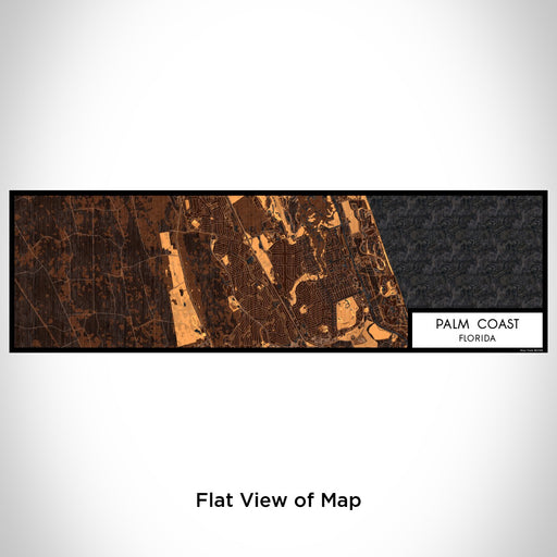 Flat View of Map Custom Palm Coast Florida Map Enamel Mug in Ember