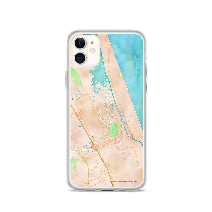 Custom Palm Coast Florida Map Phone Case in Watercolor