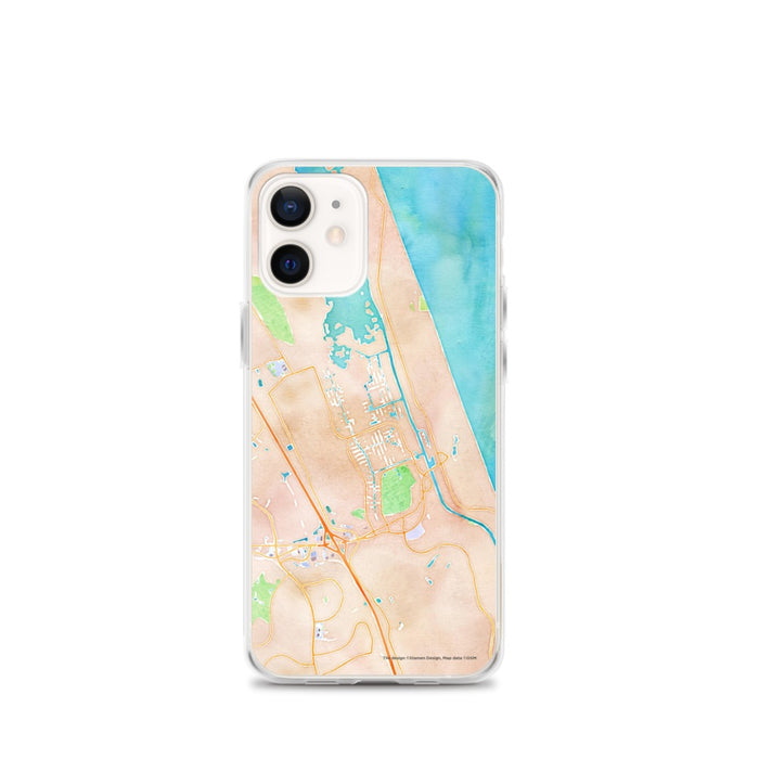 Custom Palm Coast Florida Map iPhone 12 mini Phone Case in Watercolor