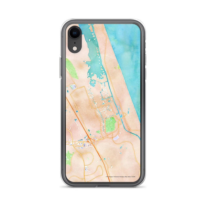 Custom Palm Coast Florida Map Phone Case in Watercolor