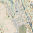 Palm Coast Florida Map Print in Woodblock Style Zoomed In Close Up Showing Details