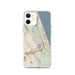 Custom Palm Coast Florida Map iPhone 12 Phone Case in Woodblock