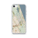 Custom Palm Coast Florida Map iPhone SE Phone Case in Woodblock