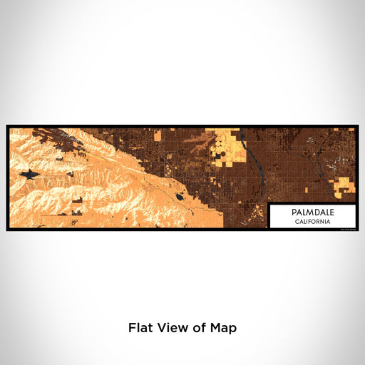 Flat View of Map Custom Palmdale California Map Enamel Mug in Ember