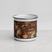 Front View Custom Palm Desert California Map Enamel Mug in Ember