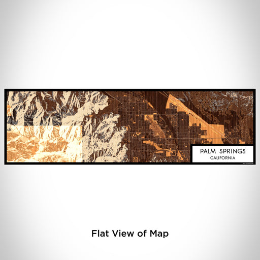 Flat View of Map Custom Palm Springs California Map Enamel Mug in Ember