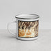 Left View Custom Palm Springs California Map Enamel Mug in Ember
