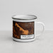 Right View Custom Palm Springs California Map Enamel Mug in Ember