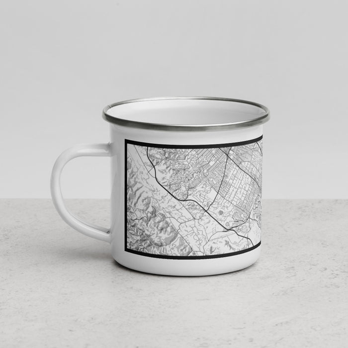 Left View Custom Palo Alto California Map Enamel Mug in Classic