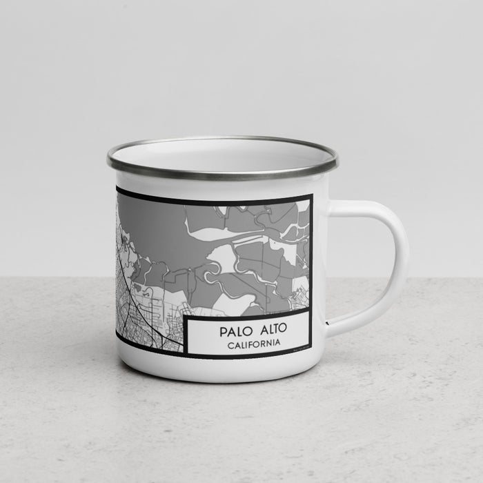 Right View Custom Palo Alto California Map Enamel Mug in Classic