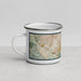 Left View Custom Palo Alto California Map Enamel Mug in Woodblock