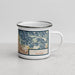 Right View Custom Palo Alto California Map Enamel Mug in Woodblock