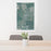 24x36 Palouse Washington Map Print Portrait Orientation in Afternoon Style Behind 2 Chairs Table and Potted Plant