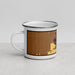 Left View Custom Palouse Washington Map Enamel Mug in Ember