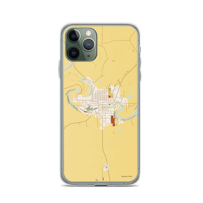 Custom Palouse Washington Map Phone Case in Woodblock