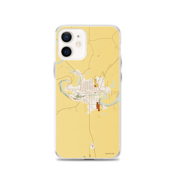Custom Palouse Washington Map iPhone 12 Phone Case in Woodblock